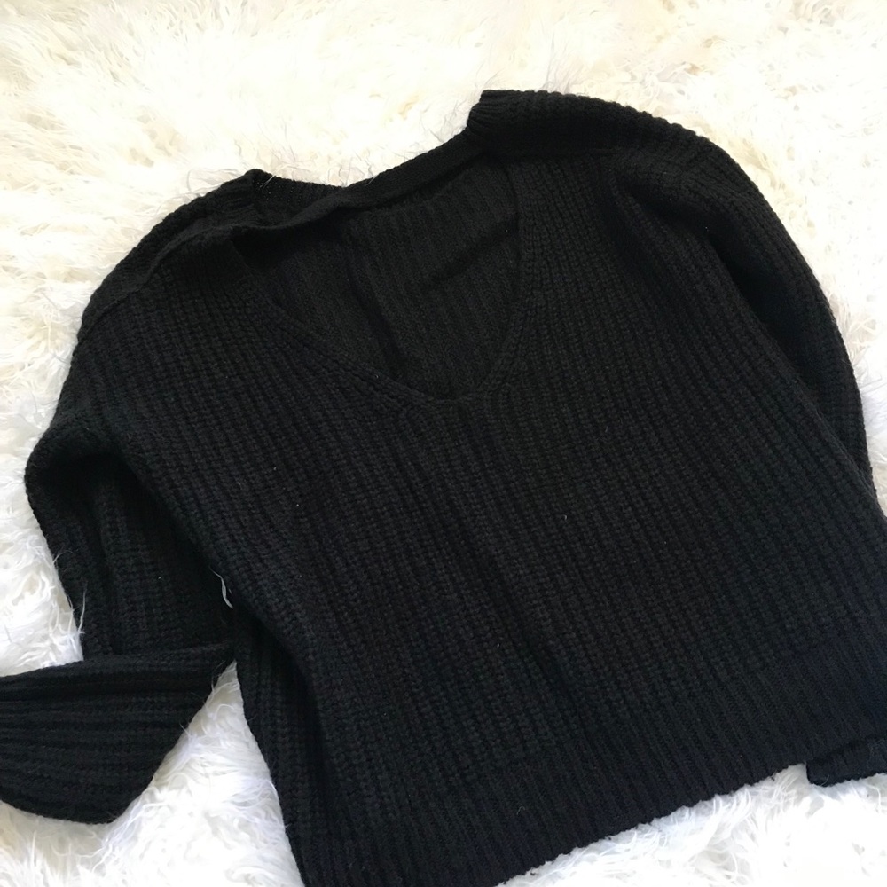 Open back sweater